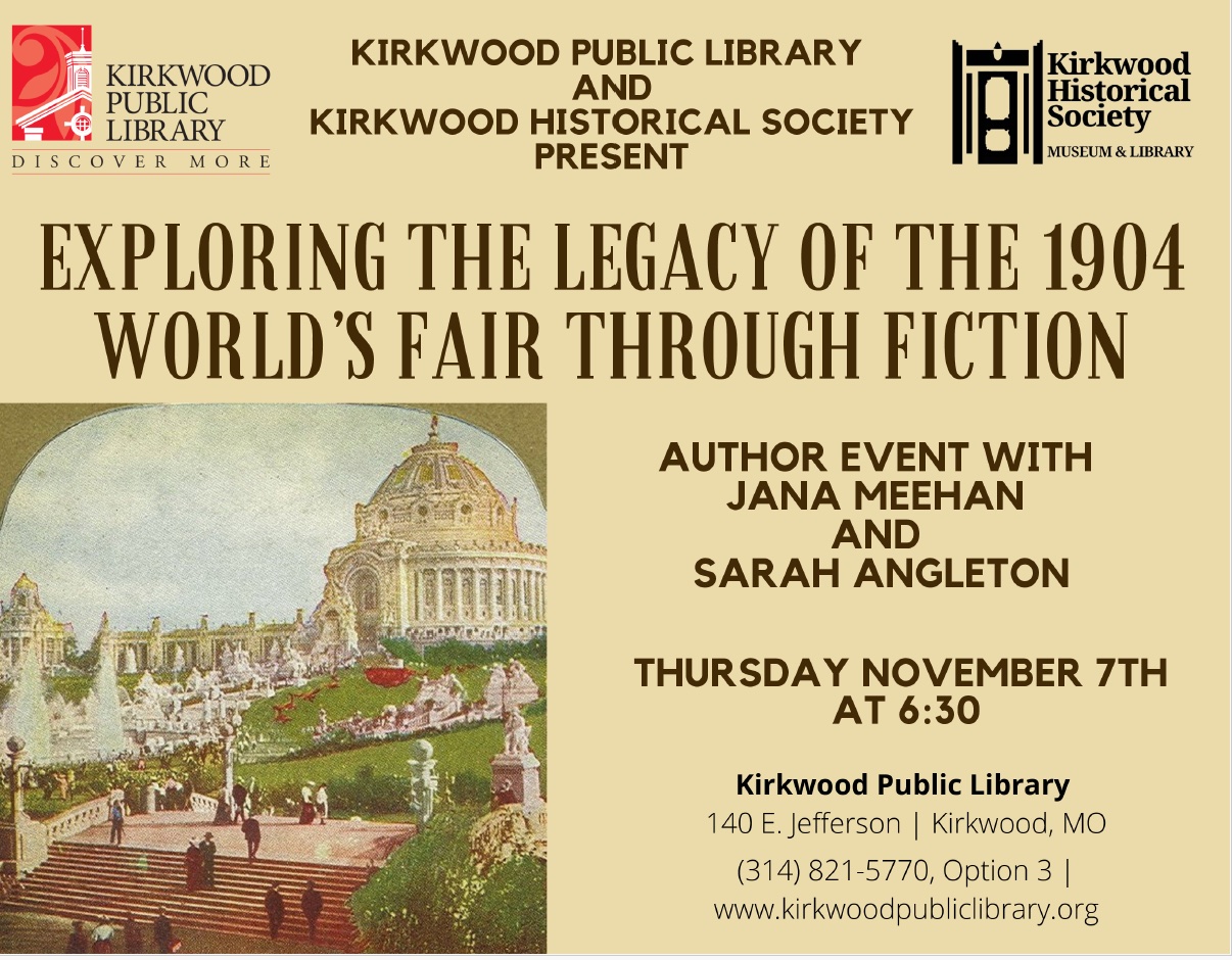 Speaker:  Exploring the Legacy of the 1904 Worlds Fair Through Fiction 11/7/24