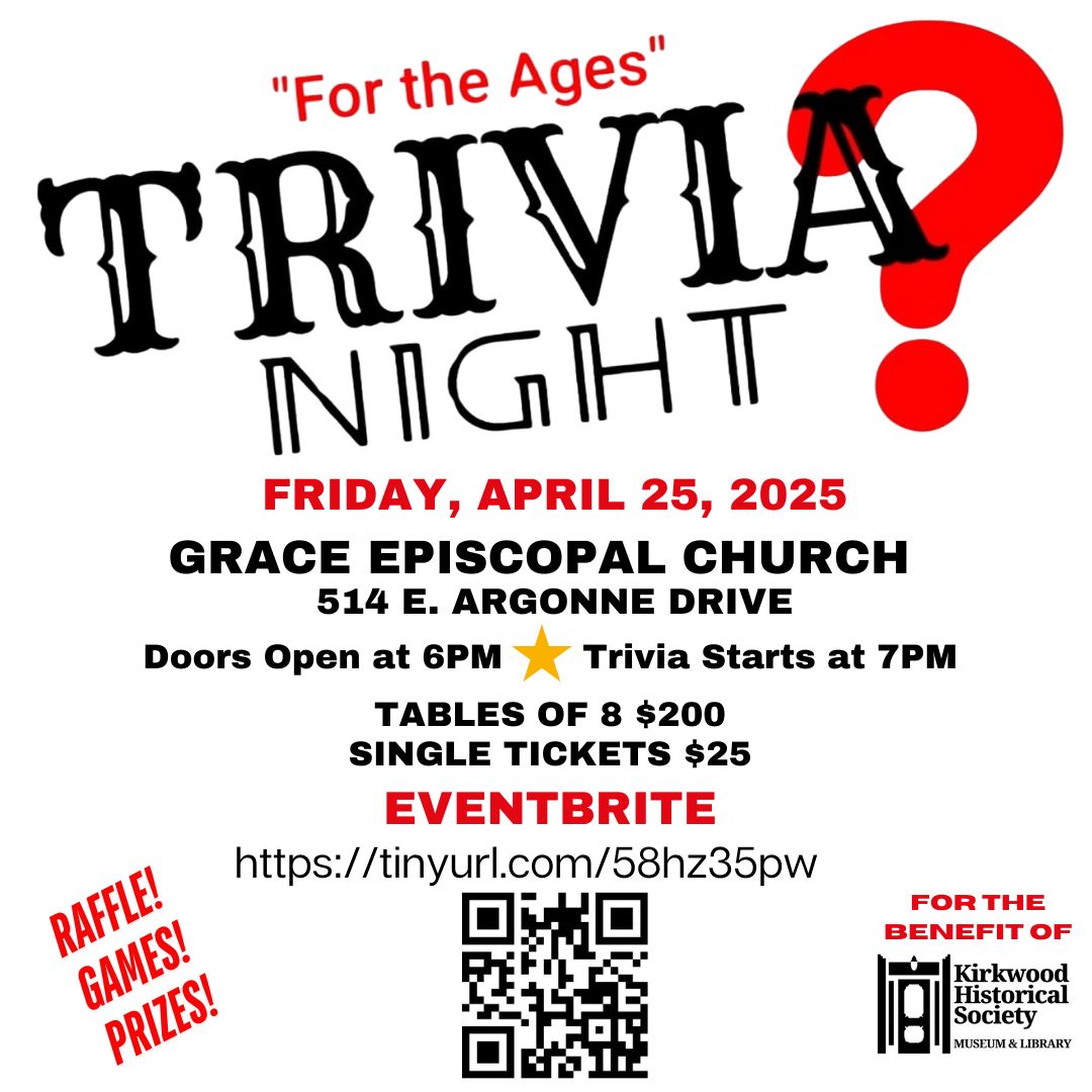 On Sale Now:  Trivia Night “For the Ages”