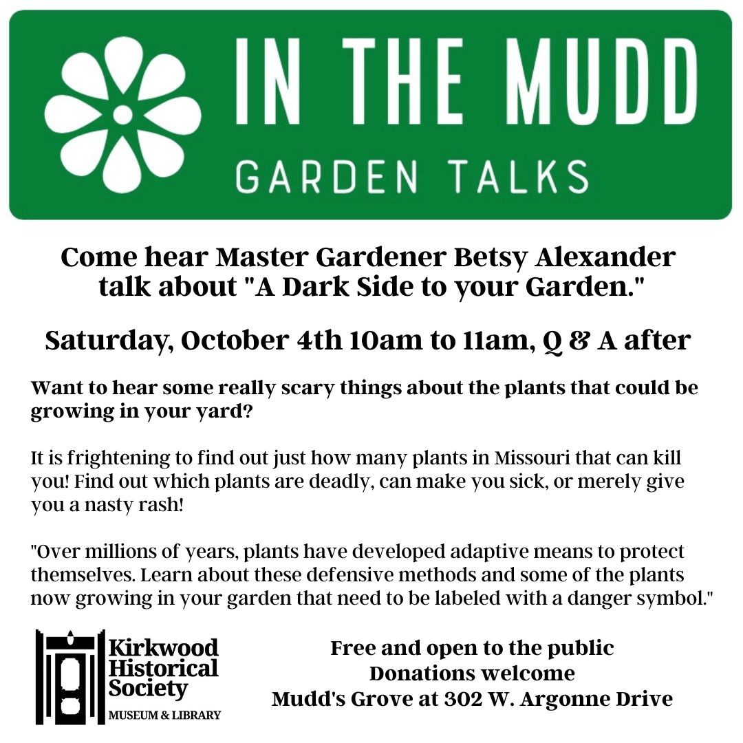 In the Mudd Garden Talk: A Dark Side to Your Garden. 10/4/25, 10 – 11 AM