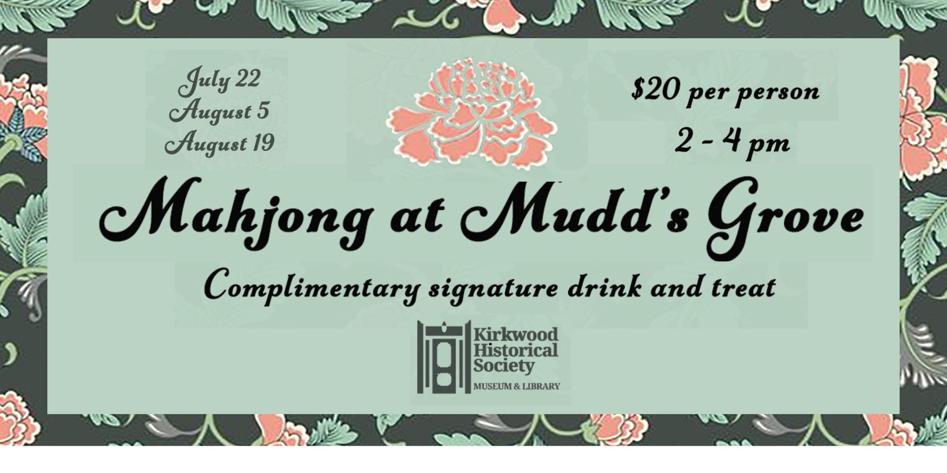 Mahjong at Mudd’s Grove – 3 Dates